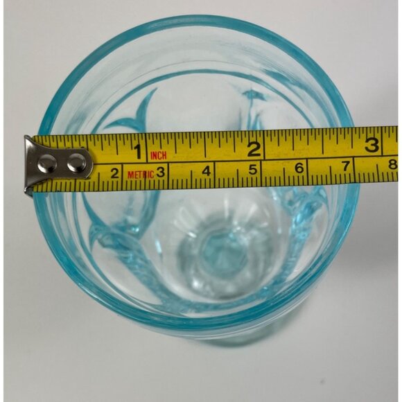 Anchor Hocking Fairfield Light Blue Wine Stemmed Footed Glass - Picture 10 of 10